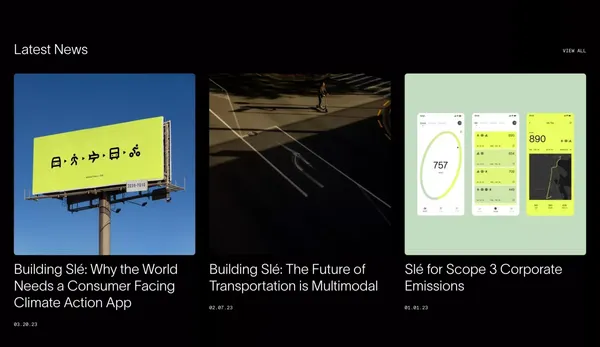 Slé - Landing design inspiration