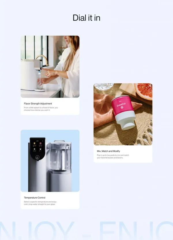 Pani Source | Upgrade Your Water - Landing design inspiration