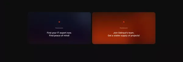 Top IT Freelancers for Businesses – Odinaut - Landing design inspiration