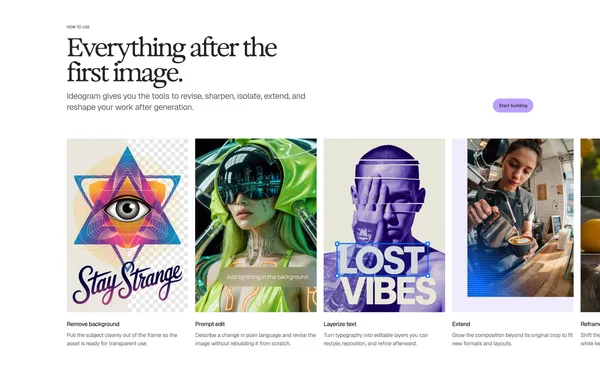 Ideogram 4.0 — The open model for visual intelligence - Landing design inspiration