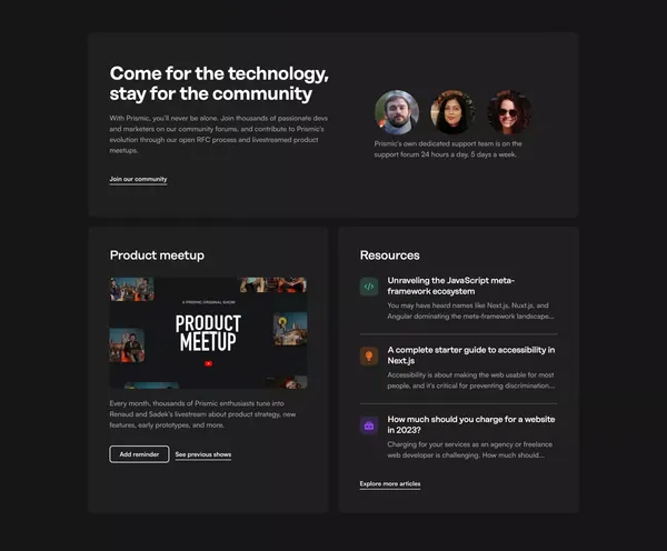 Prismic: Headless Website Builder - Launch and Iterate Faster - Landing design inspiration