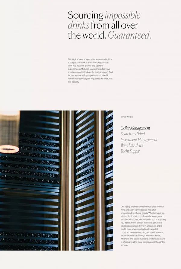 Impossible Drinks · Impossible made possible - Portfolio design inspiration