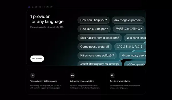 Gladia | Audio Transcription API - Landing design inspiration