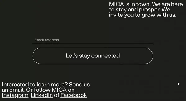 MICA - Media Innovatie Campus - Landing design inspiration