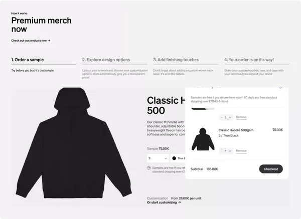 Premium Custom Merch | Assembly - Landing design inspiration