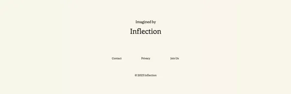 Inflection - Landing design inspiration