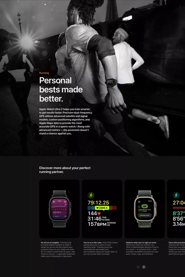 Apple Watch Ultra 2 - Apple - Landing design inspiration