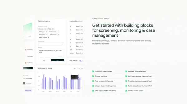 Sandbar | Modular anti-money laundering (AML) software - Landing design inspiration