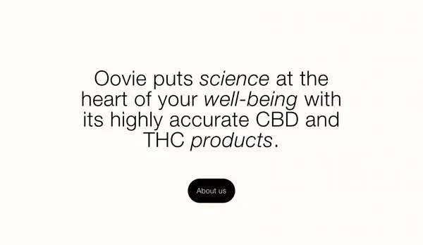 Take care of yourself with our medical cannabis products | Oovie - Landing design inspiration