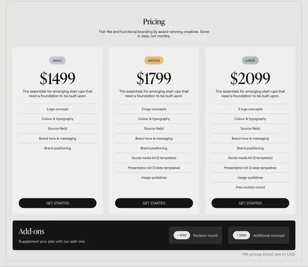 Em vee bee - Landing design inspiration