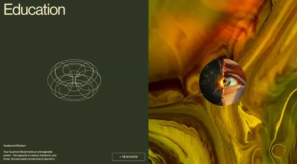 Quantum Body - A New Dimension of Wellness - Landing design inspiration