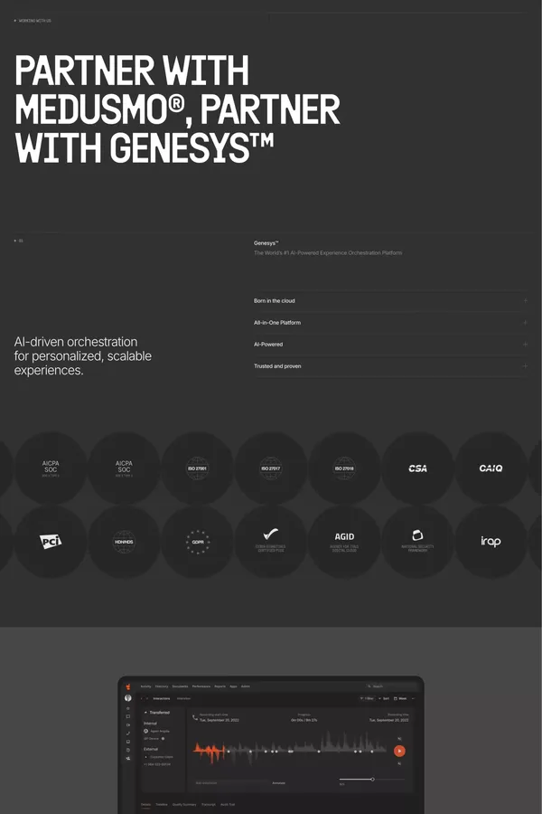 Medusmo - Landing design inspiration