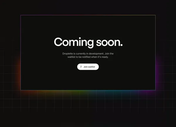Droplette: Smart AI-Powered Color Palette Generator for Figma - Landing design inspiration