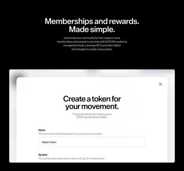 Start a movement with NATION - Landing design inspiration