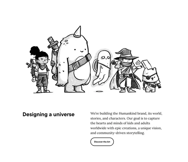 Humankind - Landing design inspiration
