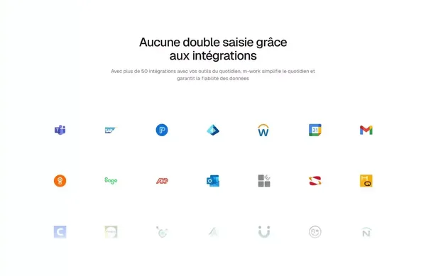 m-work | Application de suivi du télétravail & logiciel flex-office - Landing design inspiration
