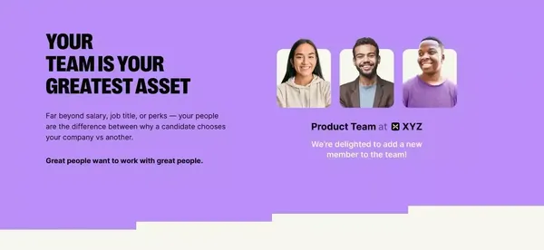 The Org: Talent attracts talent - Landing design inspiration