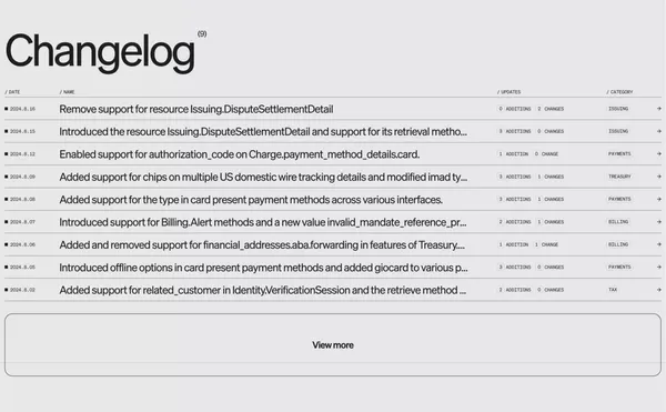 Stripe Dot Dev - Landing design inspiration
