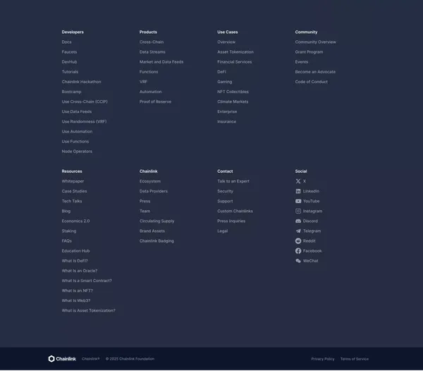 Chainlink: The backbone of blockchain. - Landing design inspiration