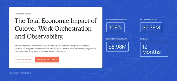 Cutover | Work Orchestration and Observability platform - Landing design inspiration
