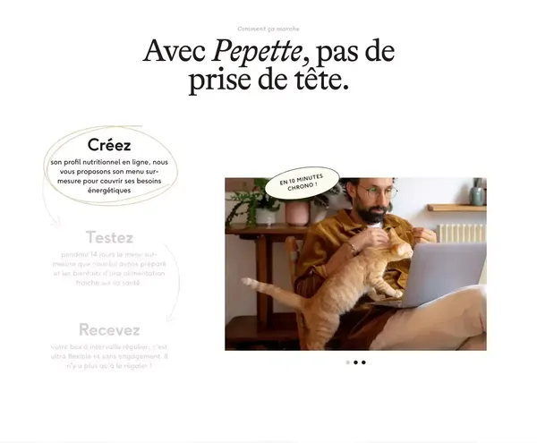Pepette — Petfood Nouvelle Génération - Landing design inspiration