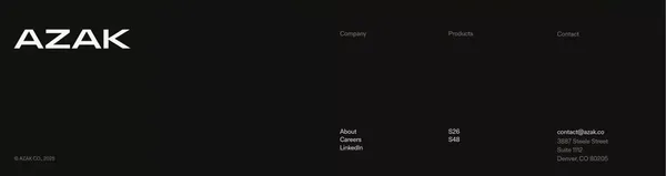 AZAK - Landing design inspiration