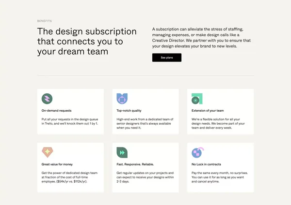 Design Subscription - Double Makers - Landing design inspiration