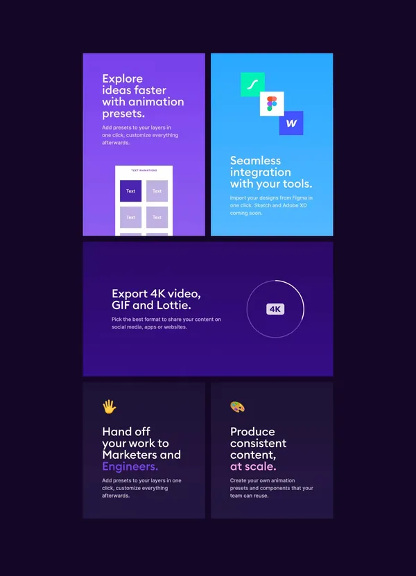 Jitter · Fast and simple motion design tool. - Landing design inspiration