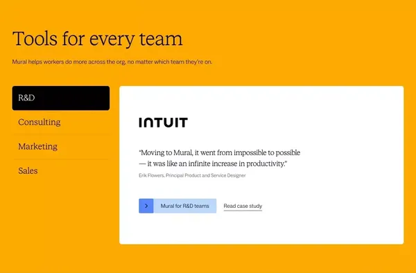 Work better together with Mural's visual work platform | Mural - Landing design inspiration