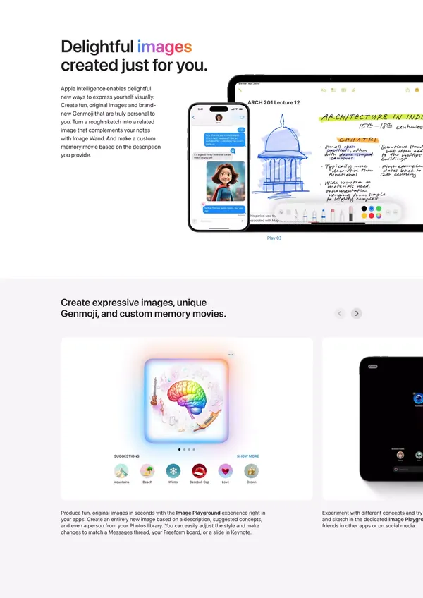 Apple Intelligence Preview - Apple - Landing design inspiration
