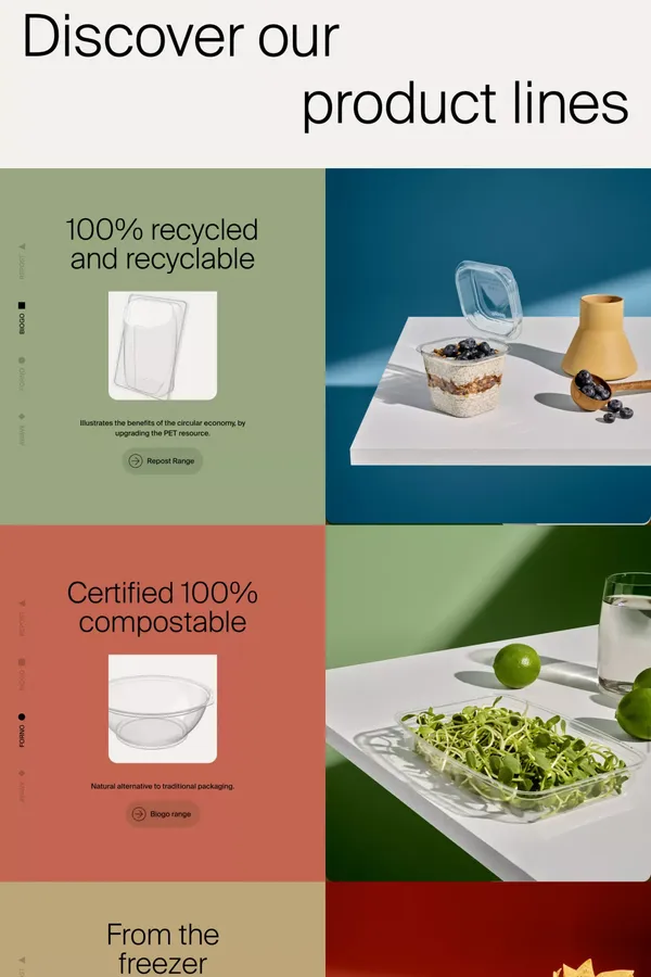 Emballages de plastique thermoformé - Landing design inspiration