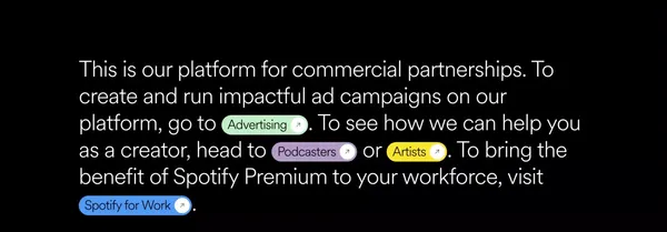 Hey there partner | Spotify for Partners - Landing design inspiration