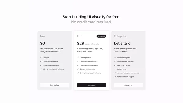 Subframe – The best way to build UI, fast. - Landing design inspiration