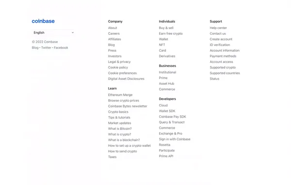 Coinbase - Landing design inspiration