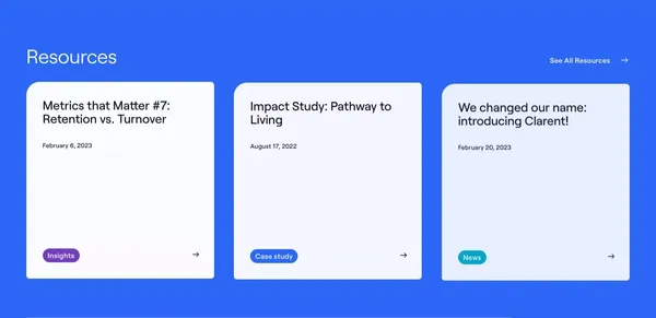 Clarent | Single source of truth for senior living data - Landing design inspiration