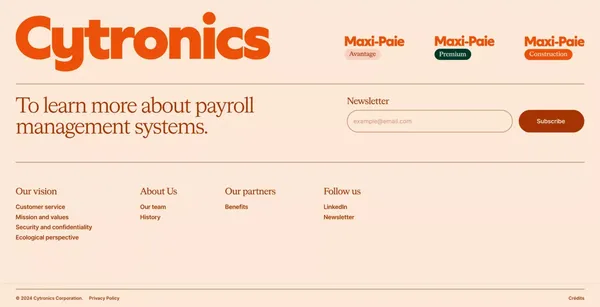 Cytronics - Landing design inspiration