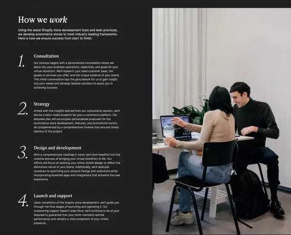 Shopify Plus Development  Agency - Custom Shopify Solutions - Landing design inspiration