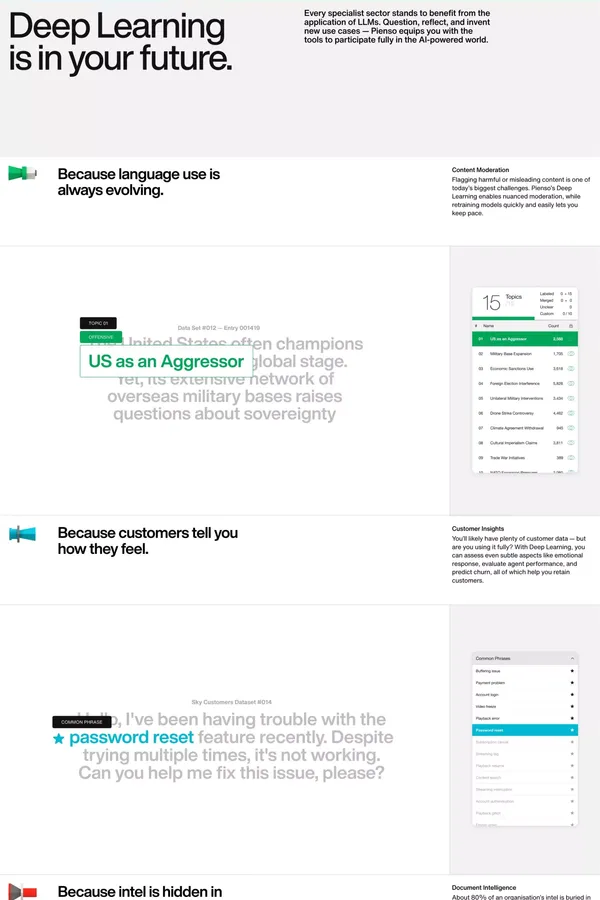 Pienso - Landing design inspiration