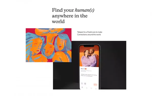 Dating app for the open–minded to meet like–minded | Feeld - Landing design inspiration