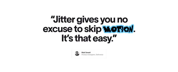 Jitter ·  A fast and simple motion design tool on the web - Landing design inspiration