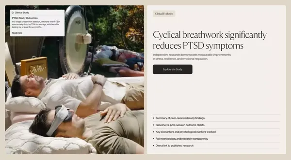 Frequency Breathwork - Landing design inspiration