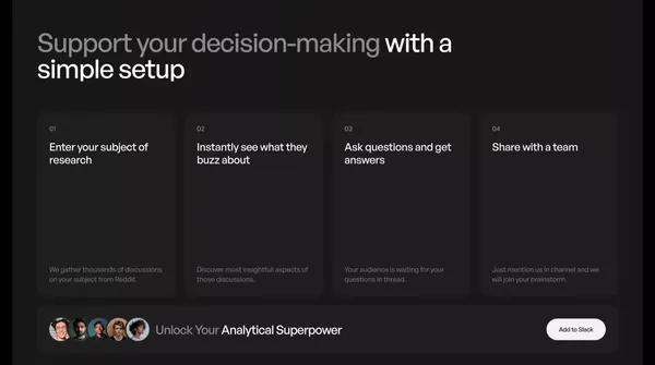 buzzabout - AI Audience Research Tool - Landing design inspiration