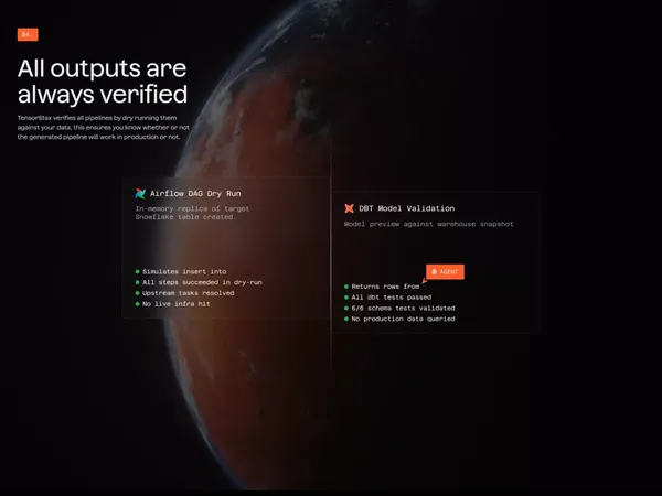 TensorStax — Autonomous AI for Data Engineering - Landing design inspiration