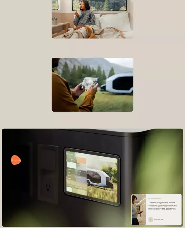 Pebble | Where Home Meets the Road - Landing design inspiration