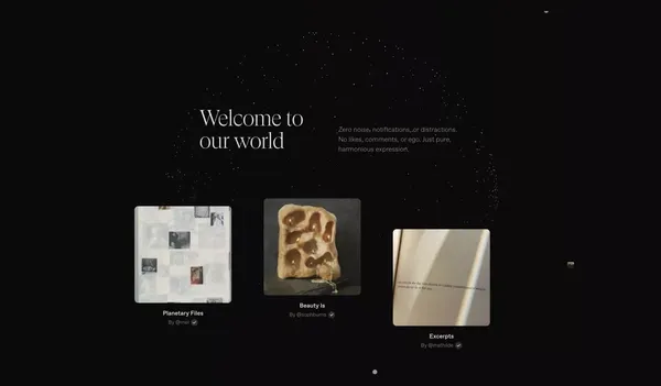 Welcome to Cosmos - Landing design inspiration