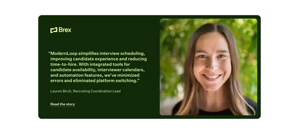ModernLoop | The automated scheduling platform for interviews - Landing design inspiration