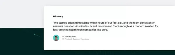 Stedi - The only API-first clearinghouse - Landing design inspiration