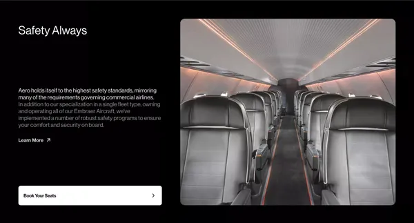 Book by the seat | The Private Jet Experience | Aero™ - Landing design inspiration