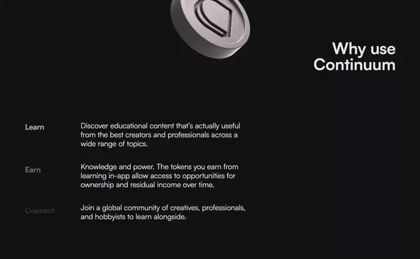Continuum - Landing design inspiration
