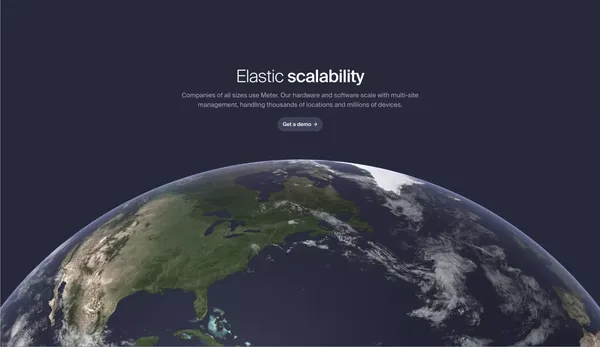Meter – Internet infrastructure for the enterprise - Landing design inspiration